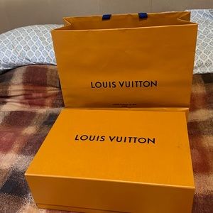 Louis Vuitton empty magnetic box with shopping bag